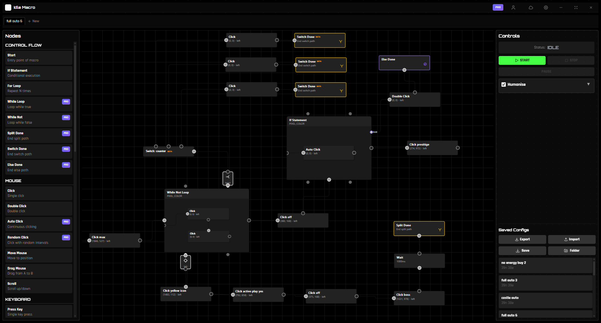 Idle Macro - Visual macro editor