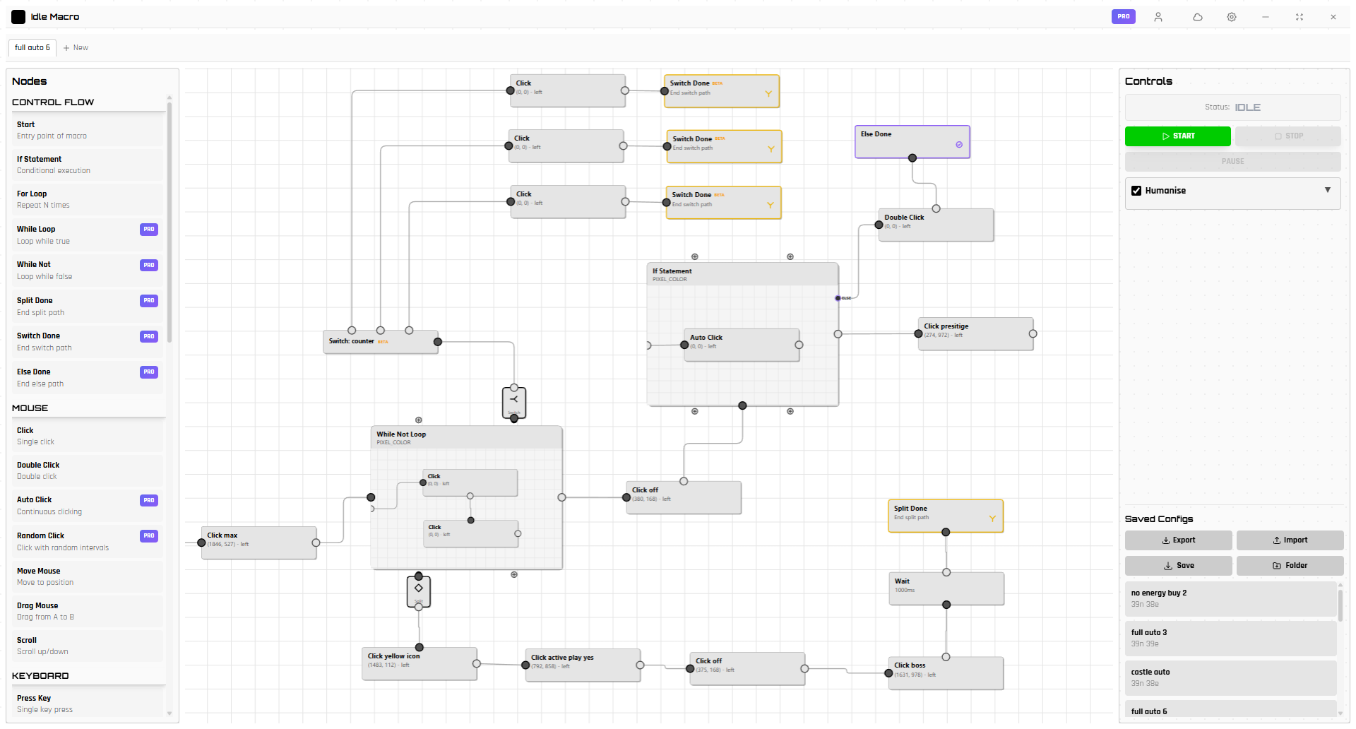 Idle Macro - Visual macro editor